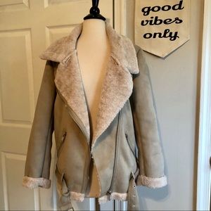 NWT Zara Double Faced Aviator Jacket - Size M
